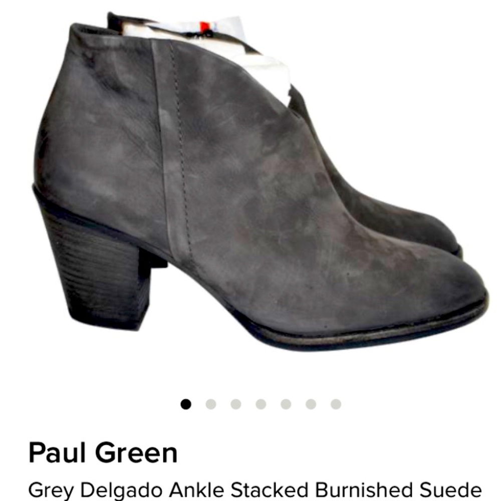 Paul Green Delgado Ankle Stacked Burnish Suede…